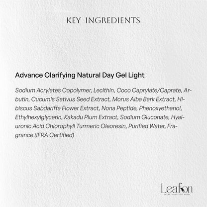 Advance clarifying natural day gel light key ingredients