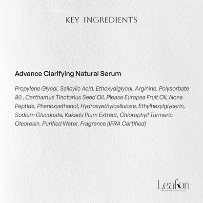 advance clarifying natural face serum key ingredients